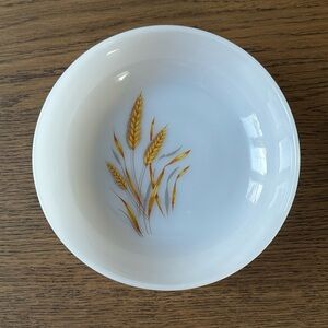 Vintage MCM Milk Glass Wheat Fire King Cereal Bowls (Set of 3) – Golden Wheat